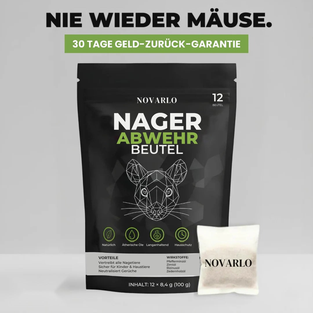 NOVARLO Nager-Abwehr Beutel – Nie wieder Mäuse